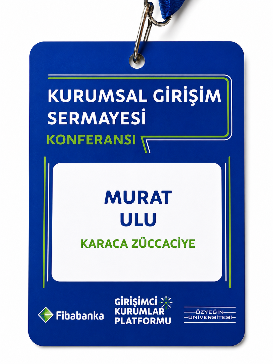 Kurumsal Girişim Sermayesi Konferansı yaka kartı