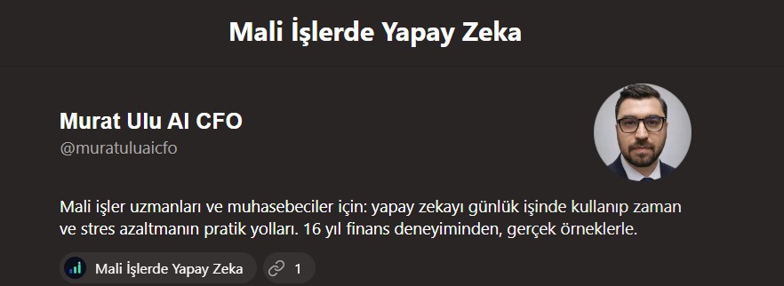 Mali İşlerde Yapay Zeka Substack yayını